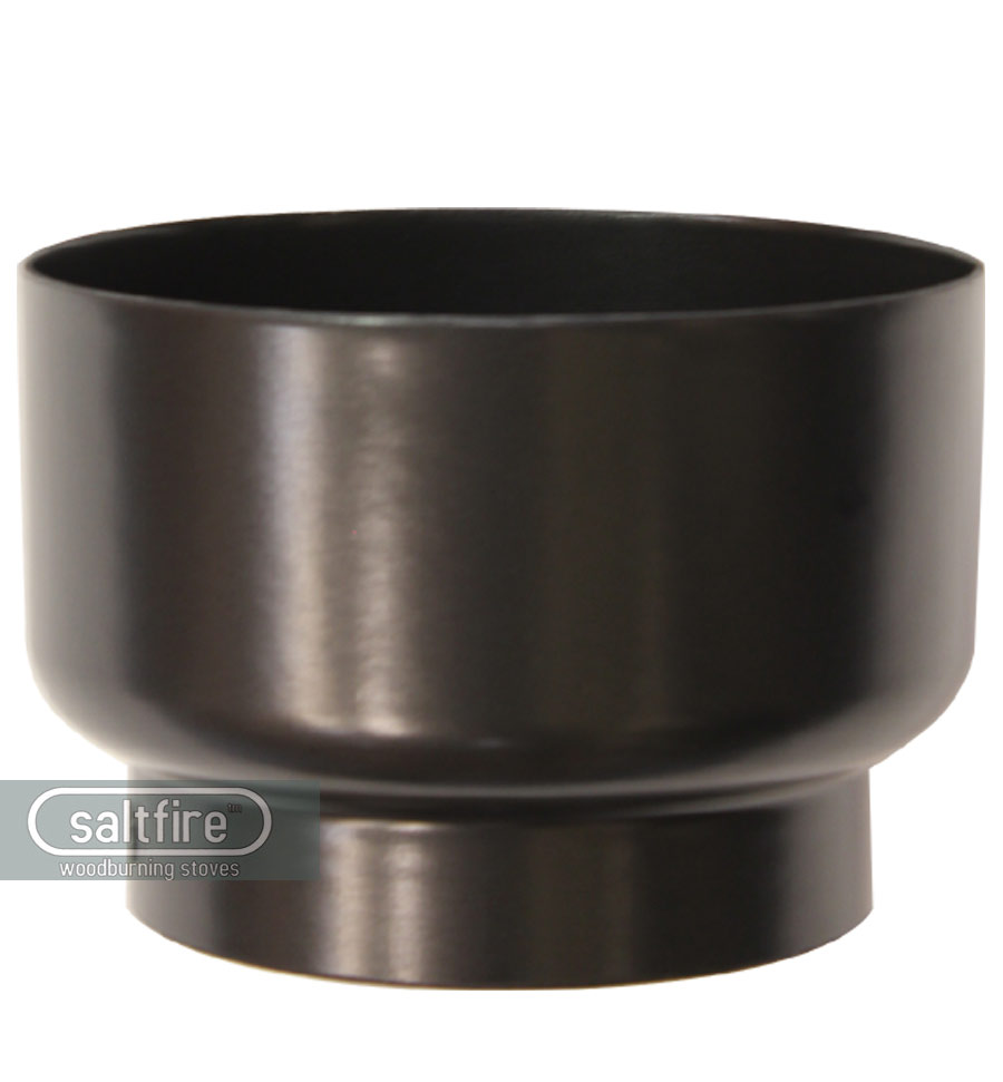 Stove Flue Pipe 7" 180mm Euro-Vit 500mm Length Black Vitreous Enamel 