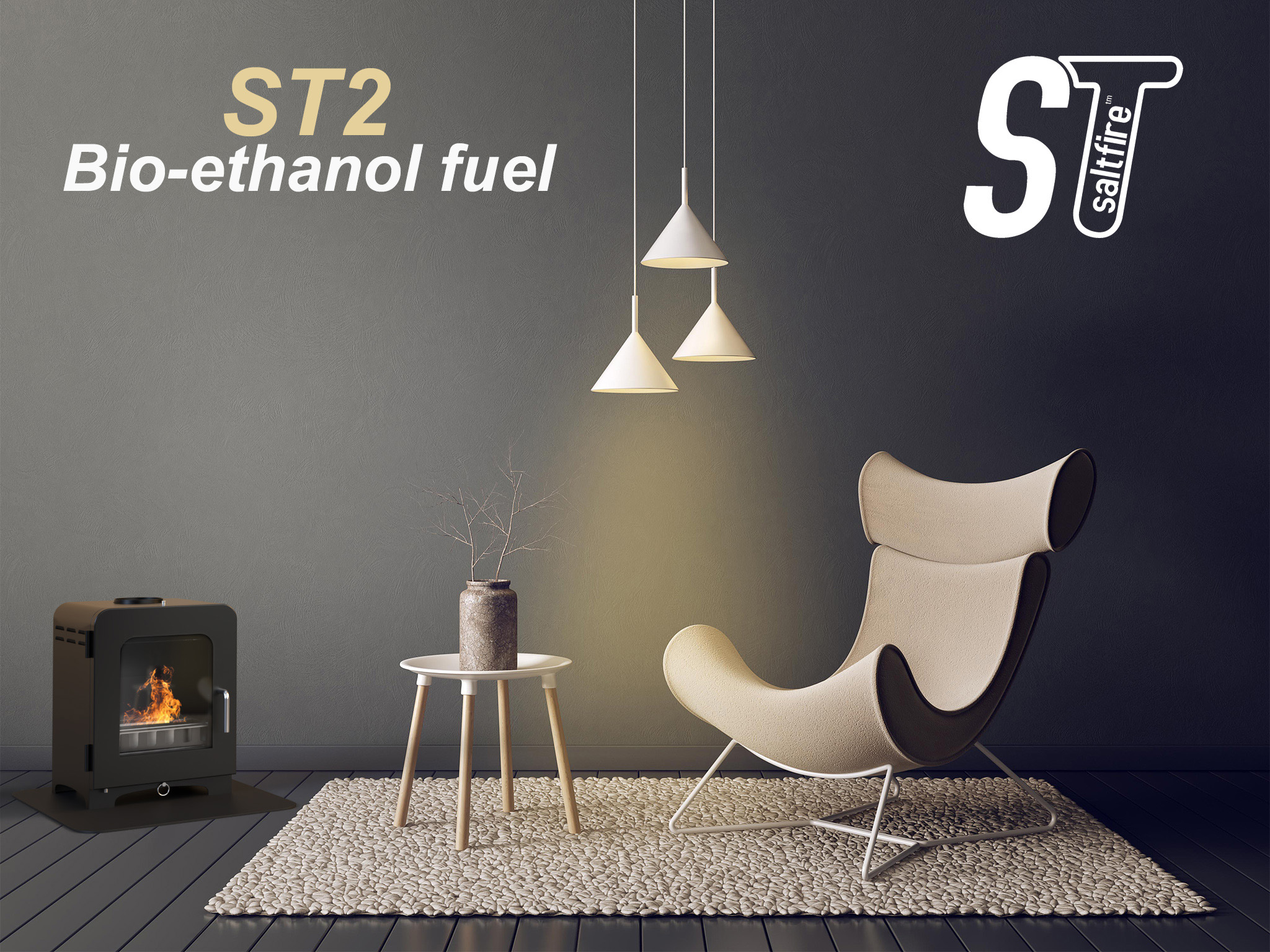 ST2 BioEthanol Fuel Only BioEthanol Fires Woodburning Stoves
