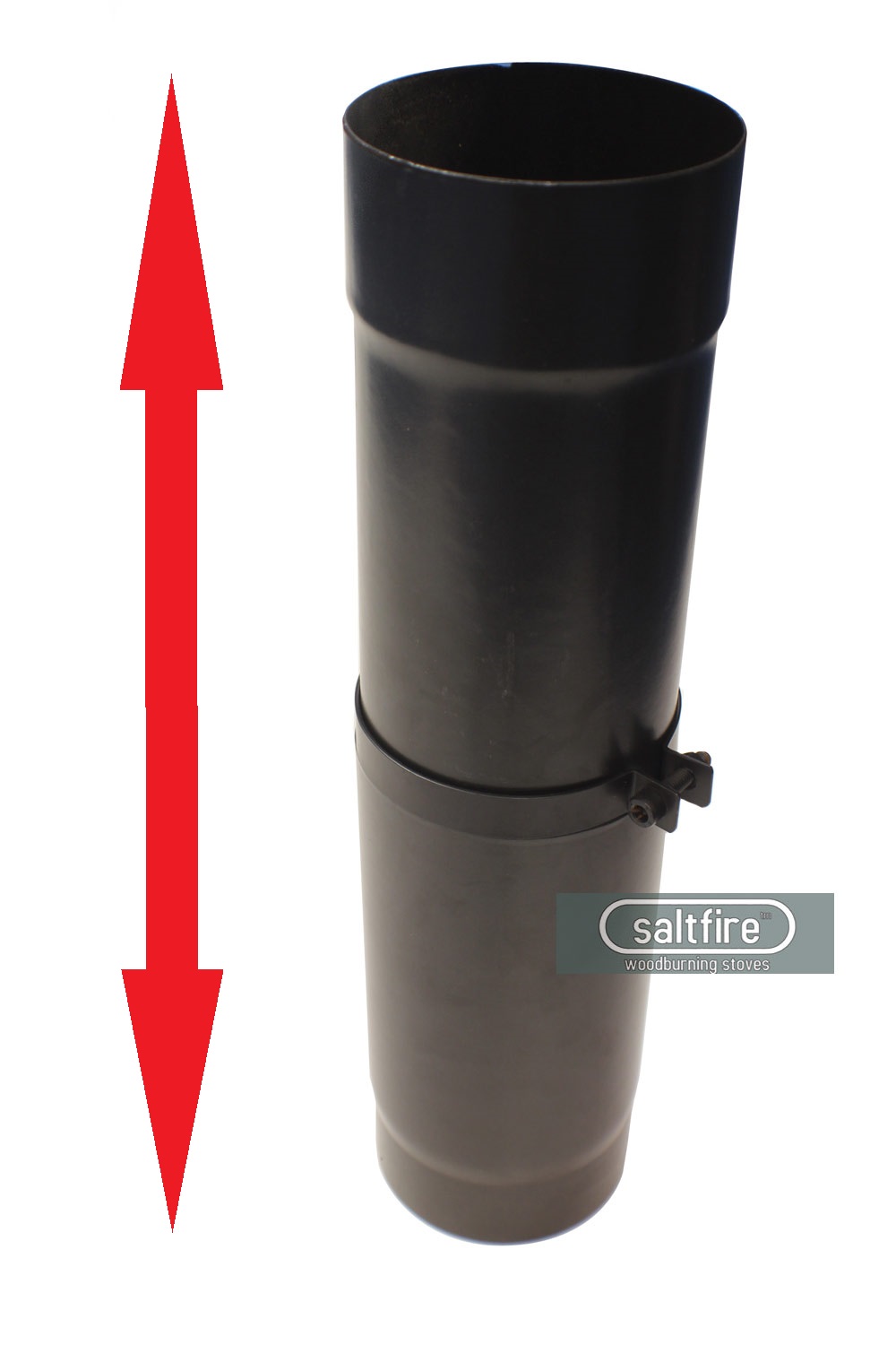 570800mm adjustable 6"/150mm Stove Pipe (Vitreous Enamel) Woodburning Stoves, Multifuel